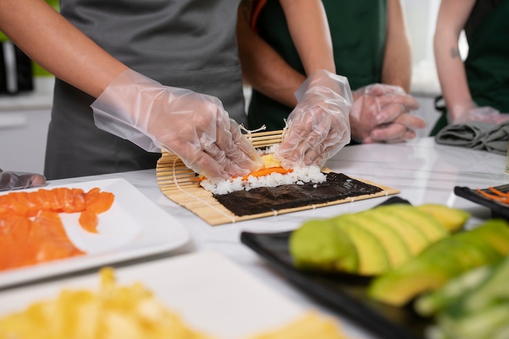 traditional Japanese sushi equipment